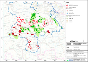 Kohlenwasserstofffelder + Bohrungen im Versorgungsgebiet Kohlenwasserstofffelder + Bohrungen im Versorgungsgebiet